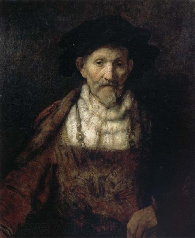 REMBRANDT Harmenszoon van Rijn Portrait of an Old Man in Period Costume Spain oil painting art